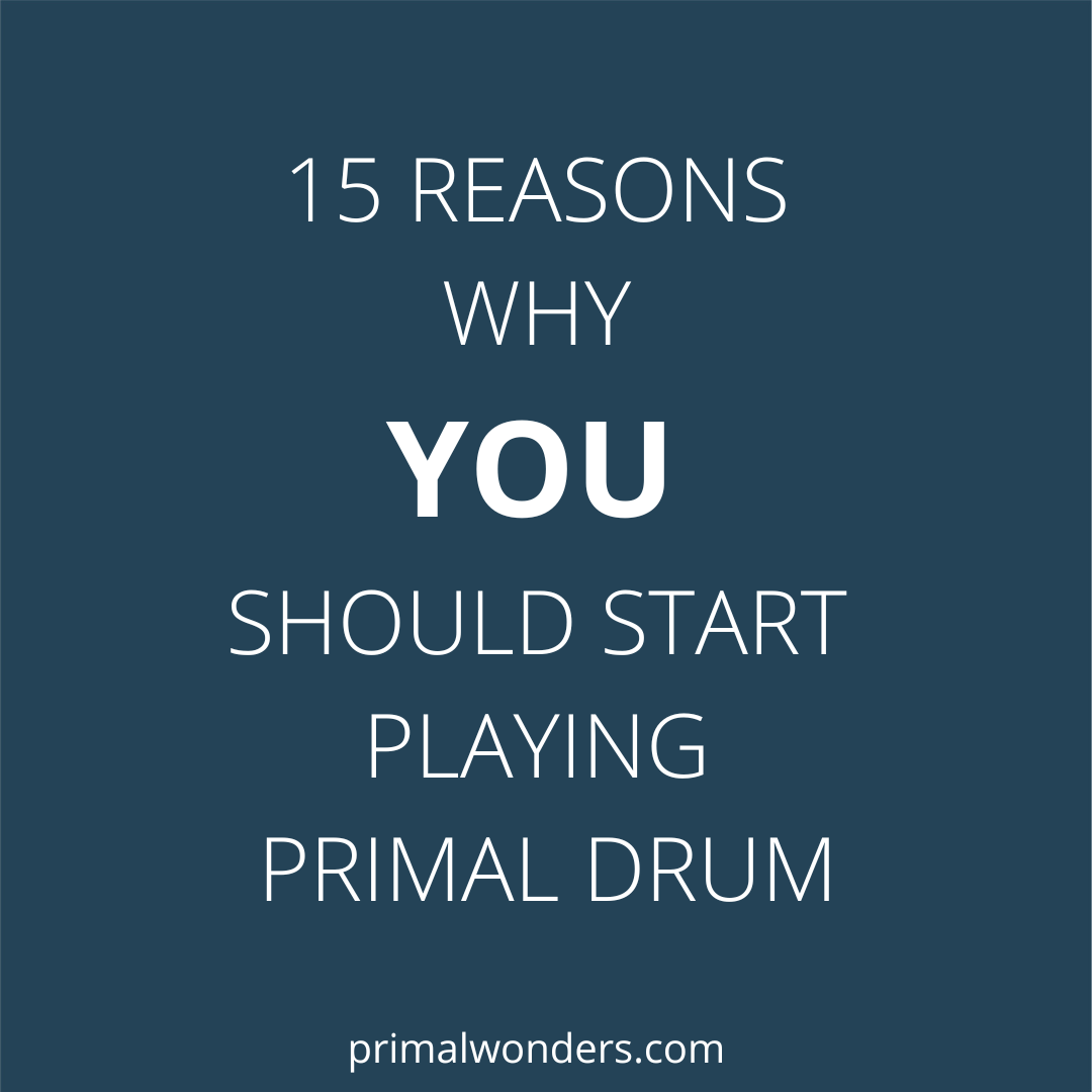 15 reasons why you should start playing Primal drum tongue drum, handpan, steel pan